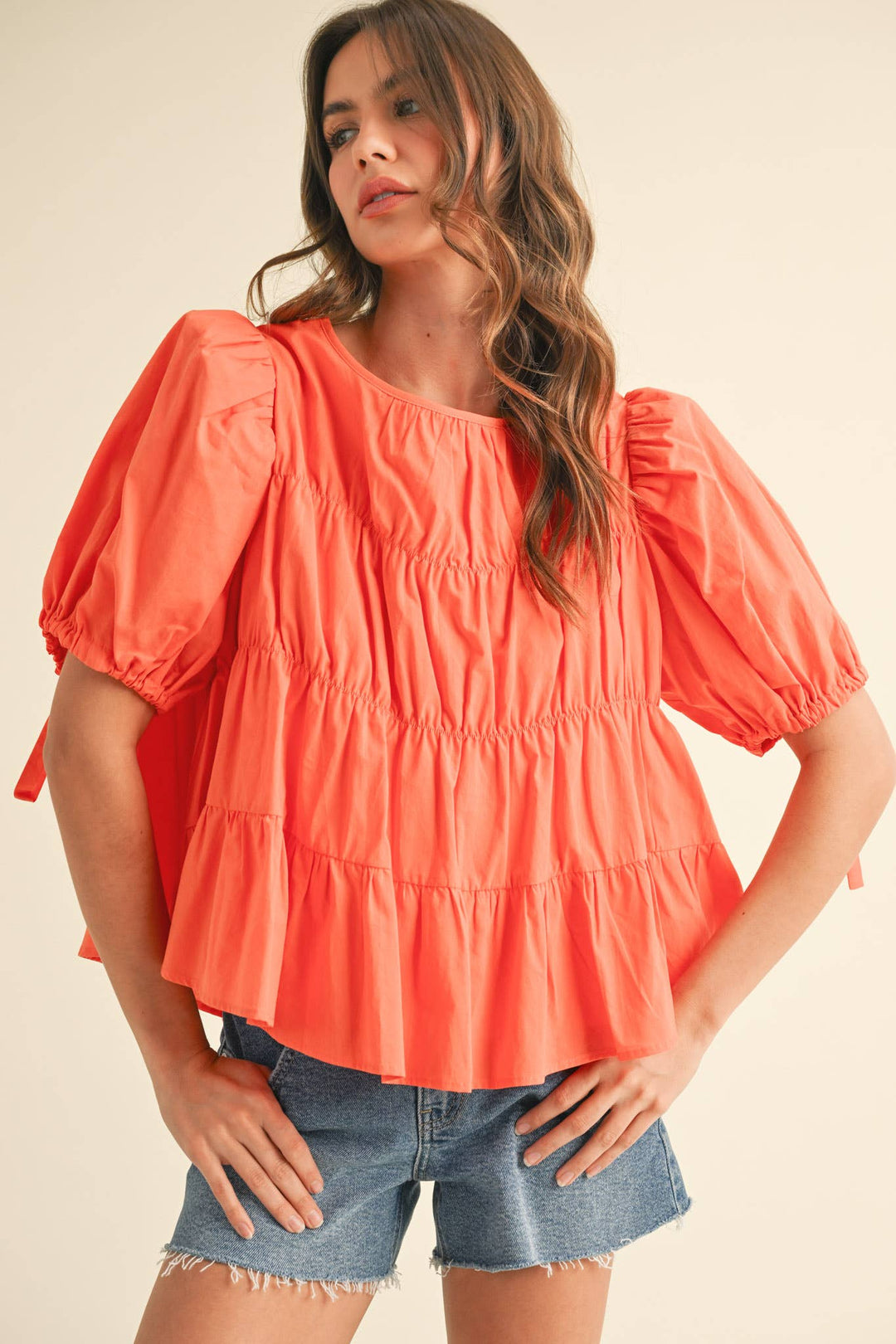 Tiered Puff Sleeve Top