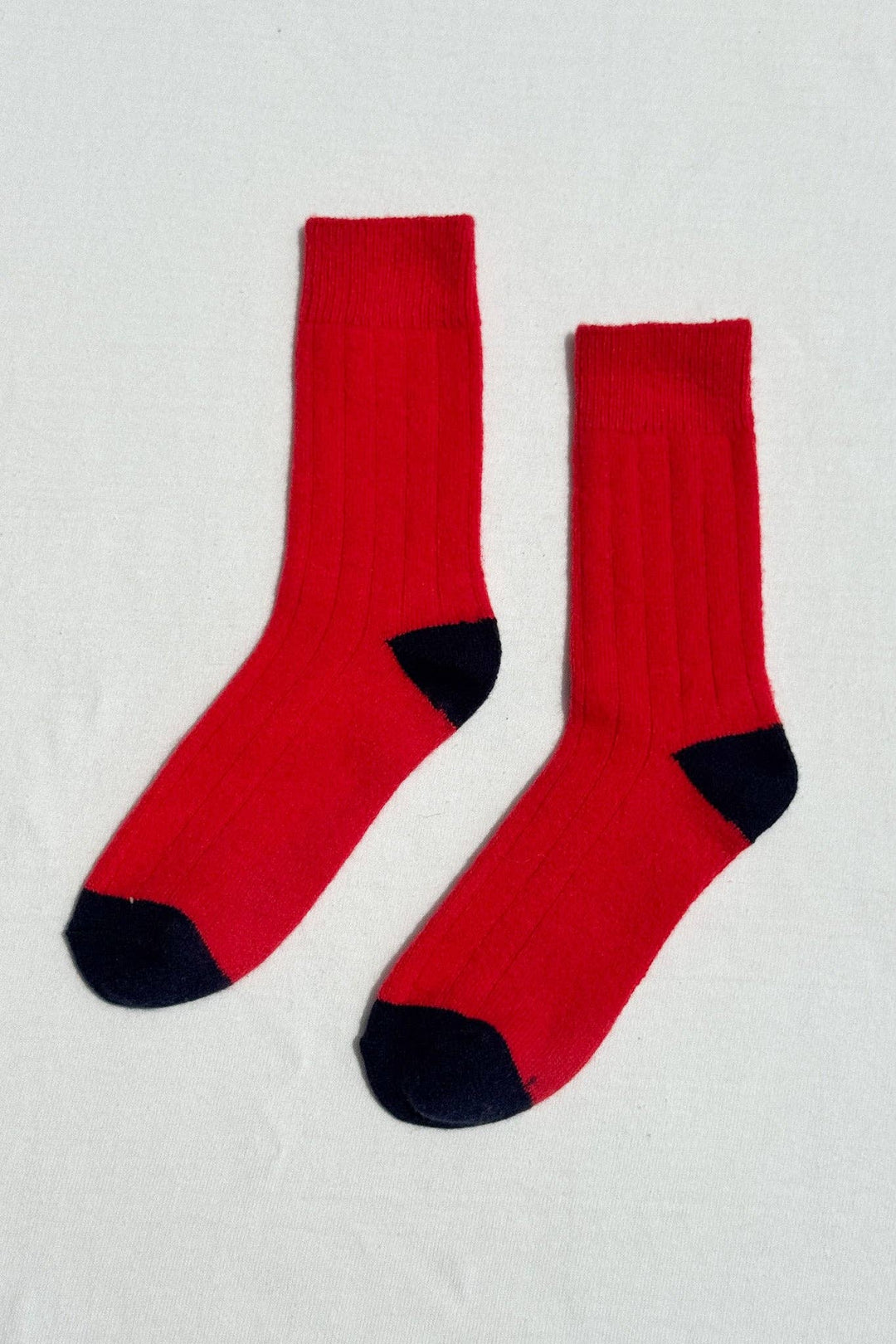 Cashmere Socks in Poppy Red