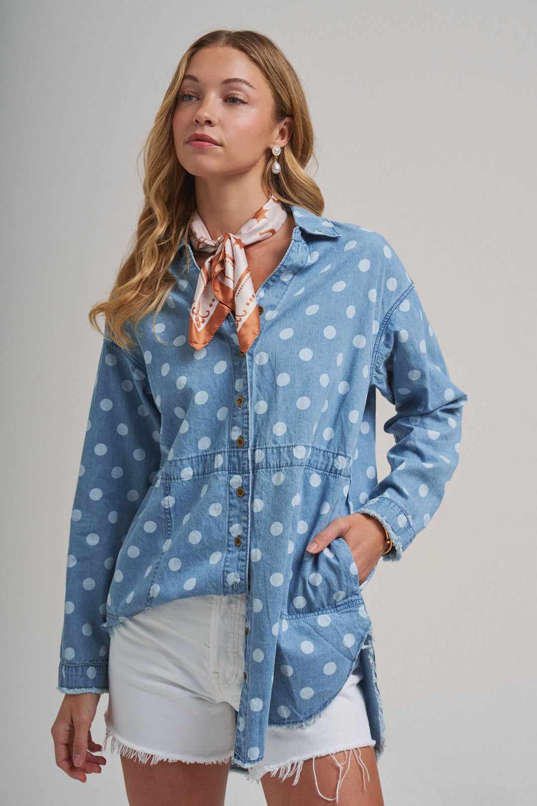Polka Dot Button Down