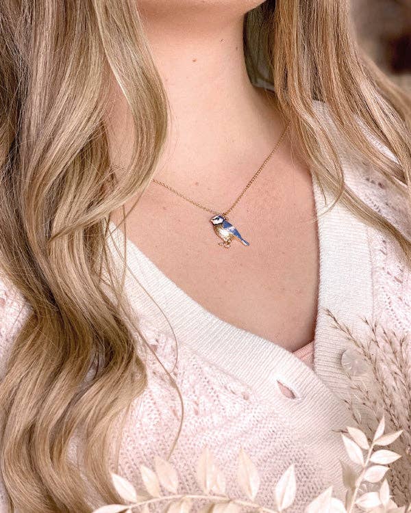 Blue Tit Short Necklace