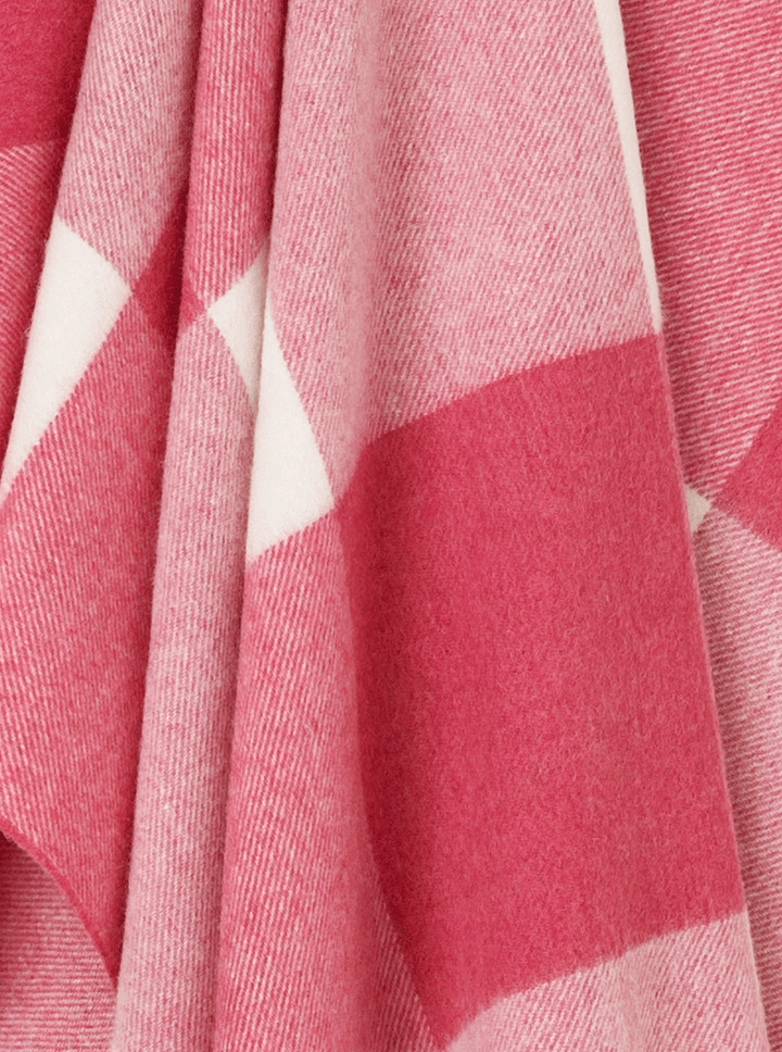 Pastel Block-Check Merino Lambswool Throw, 3 Colors