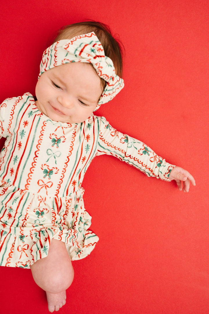 Christmas Bow Long Sleeve Dress