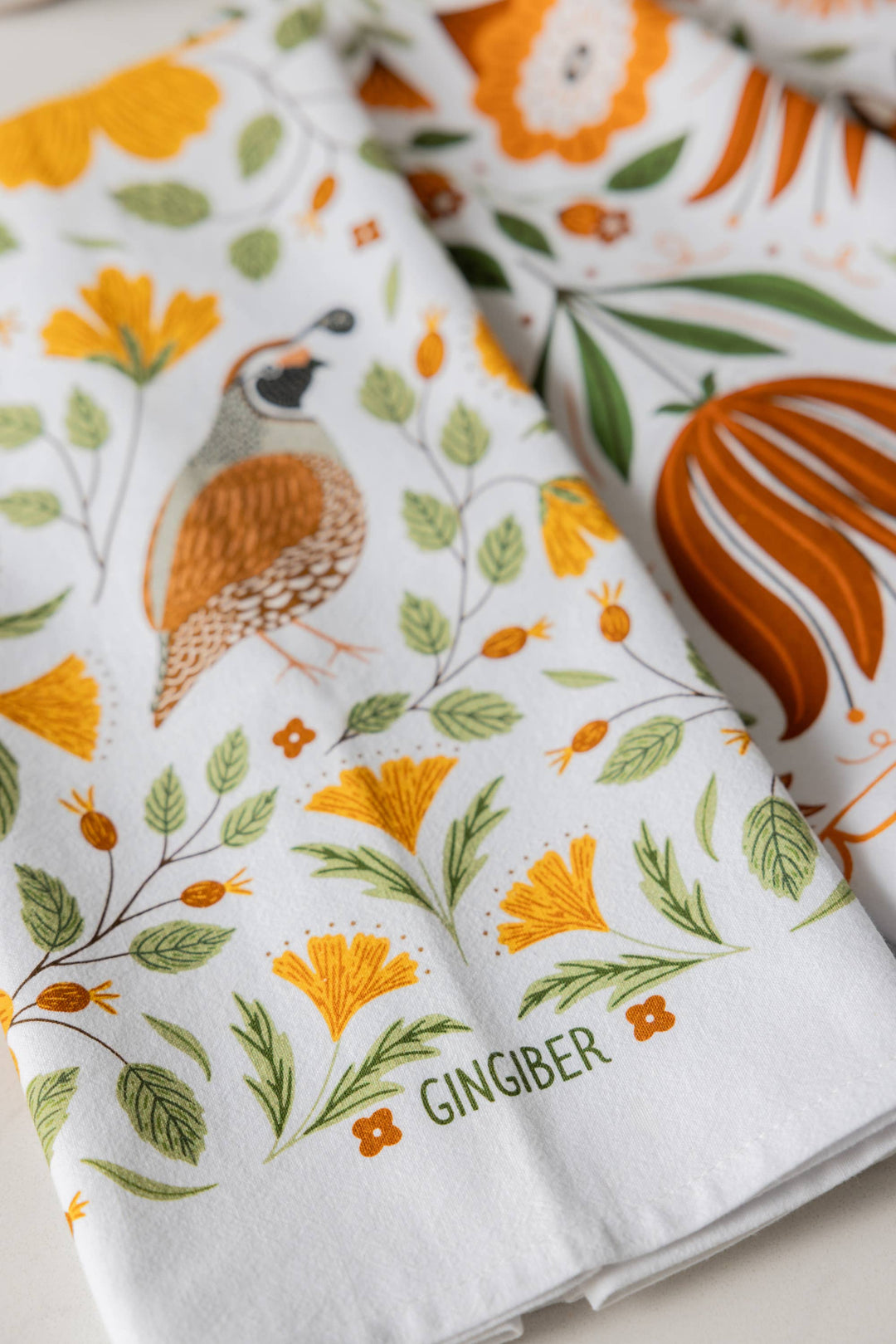 Quail Bird Tea Towel