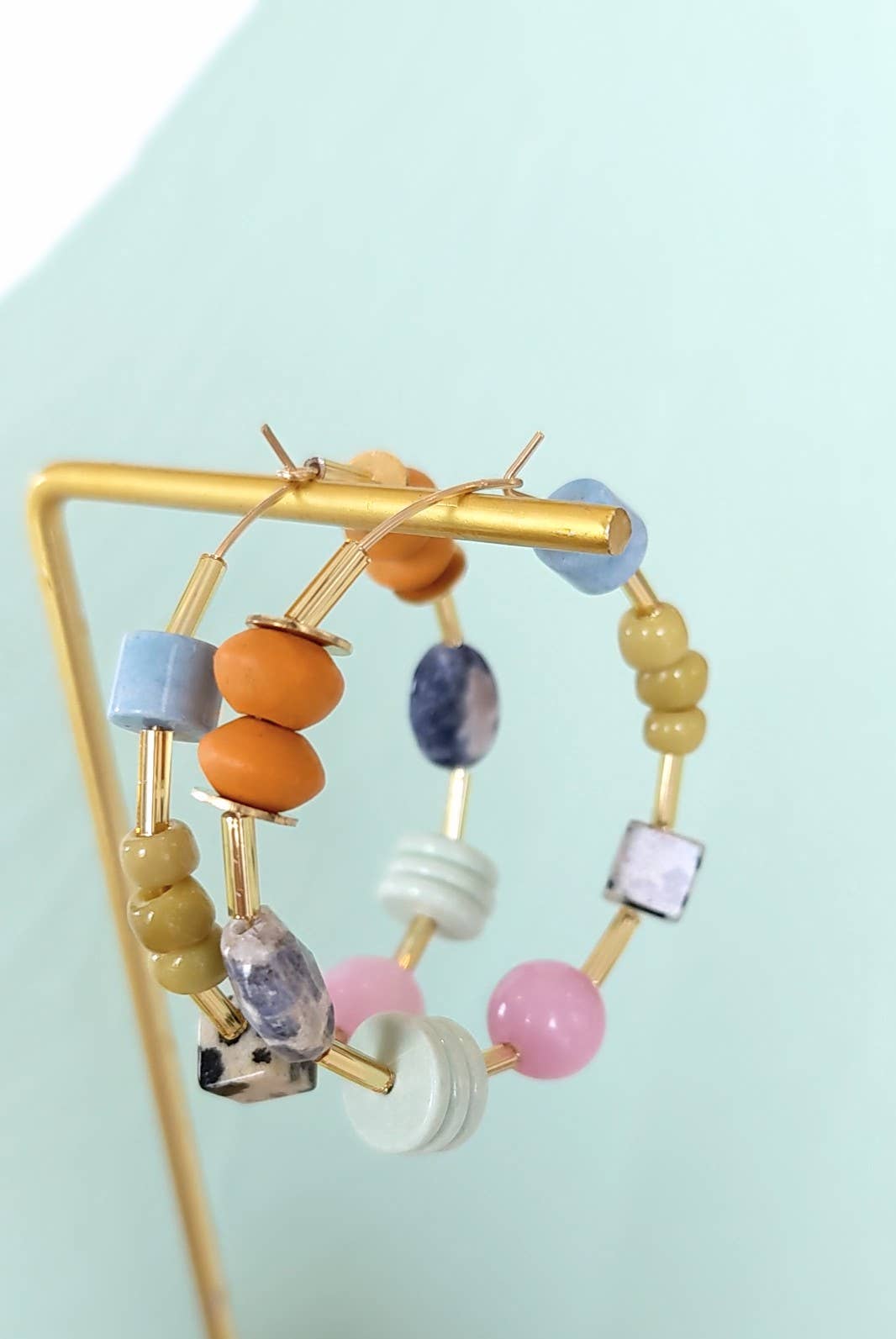 Auden Colorful Beaded Hoops