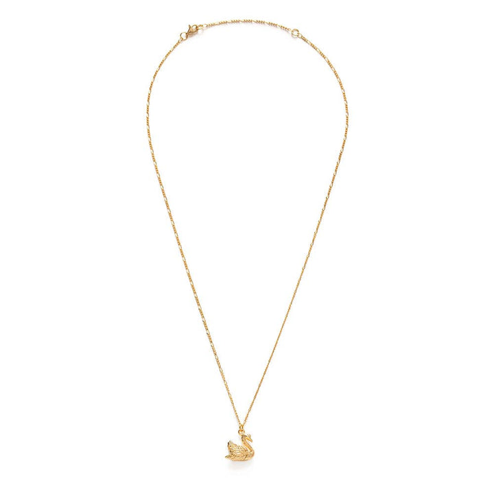 Mother Swan Charm Necklace