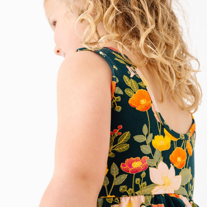 Tank Ballet Dress in Midnight Botany