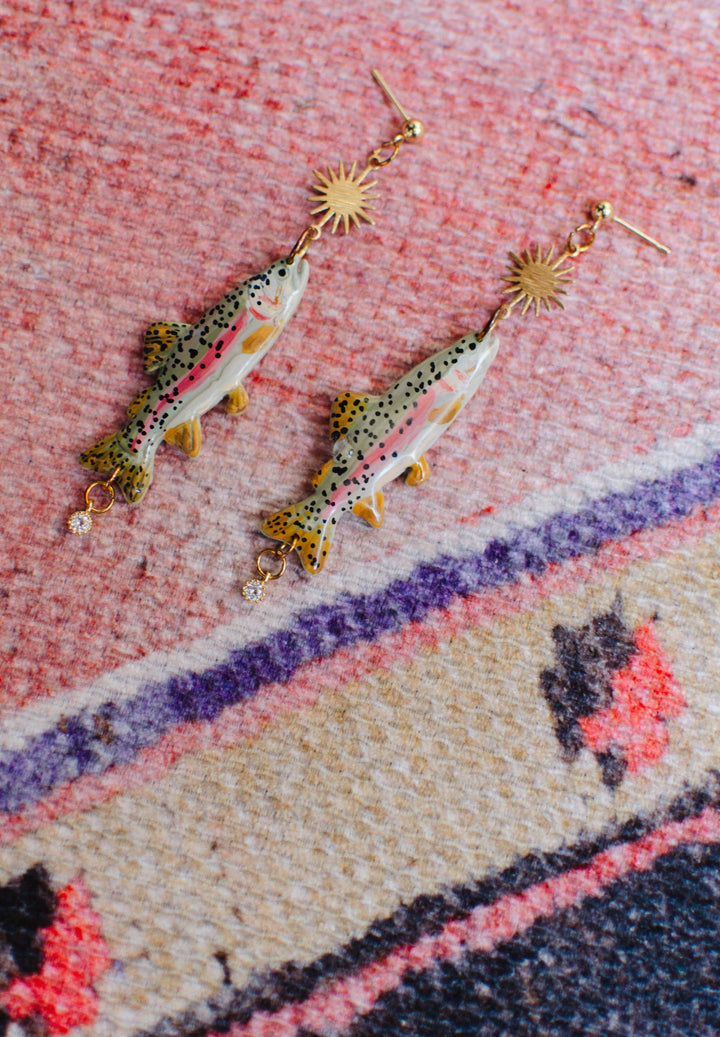 Rainbow Trout Sunshine Earrings