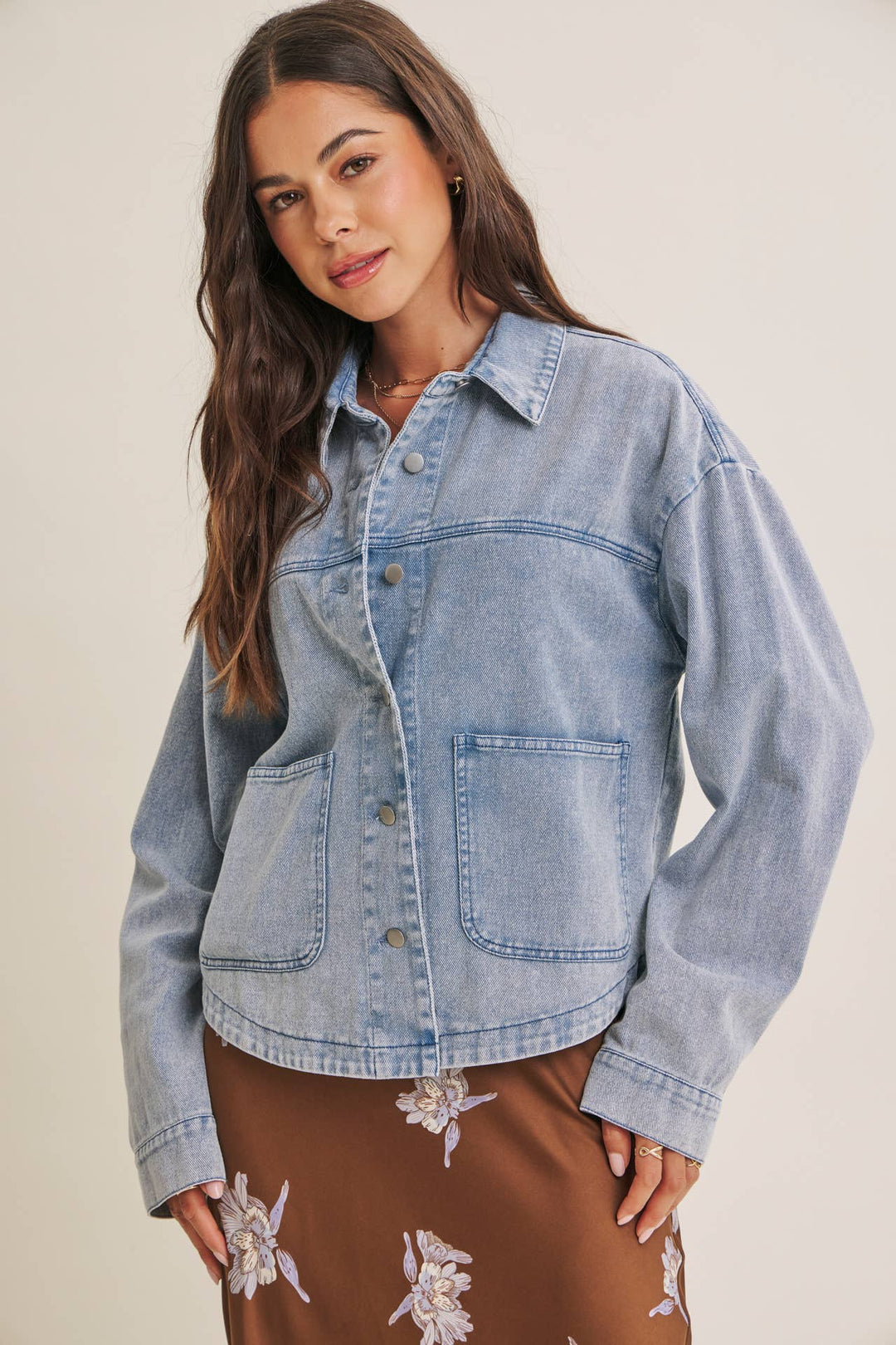 Cotton Twill Utility Oversized Jacket