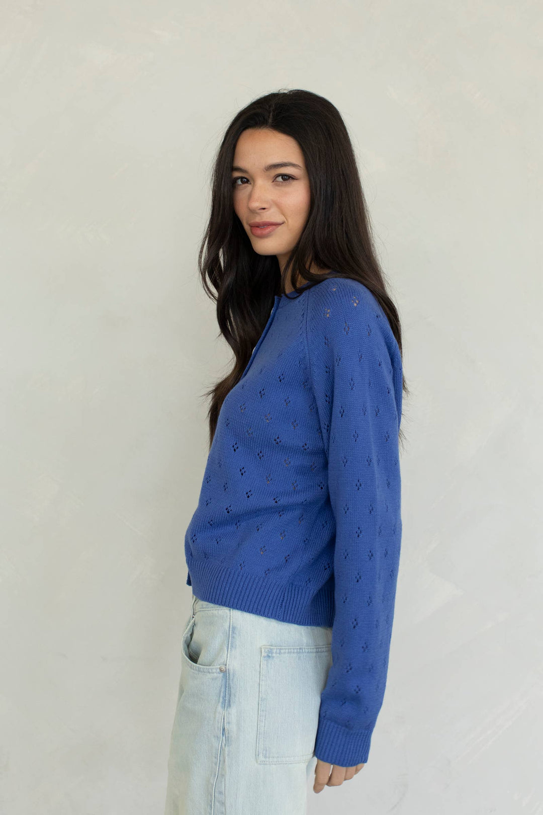 Dara Cardigan in Vintage Blue