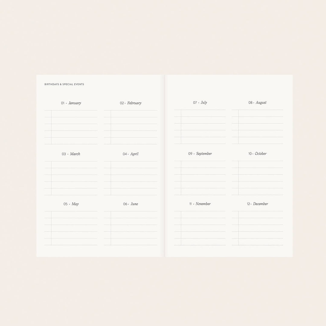 Herbarium Linen-Bound Undated Planner