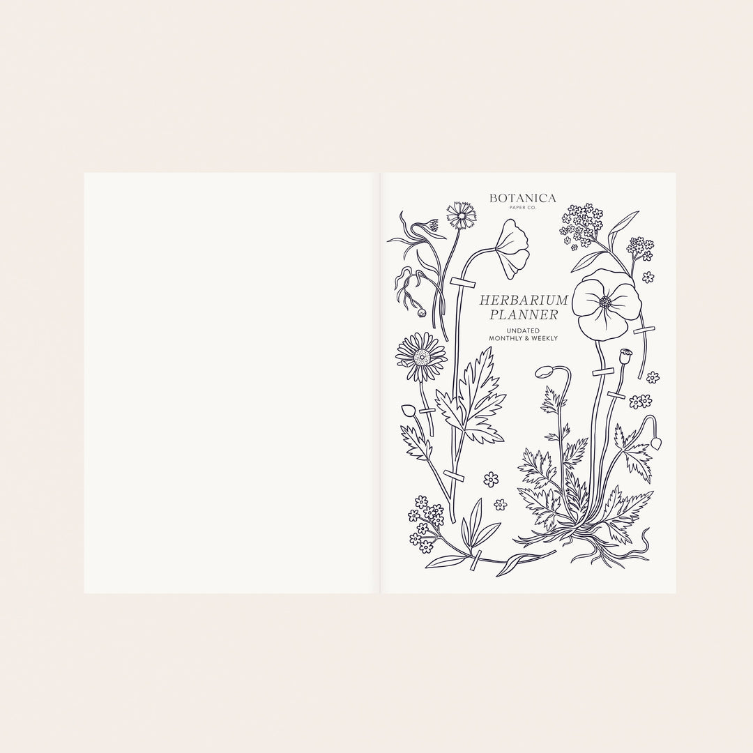 Herbarium Linen-Bound Undated Planner