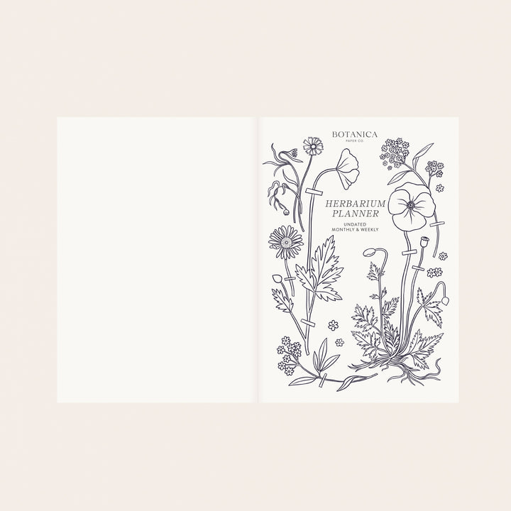 Herbarium Linen-Bound Undated Planner