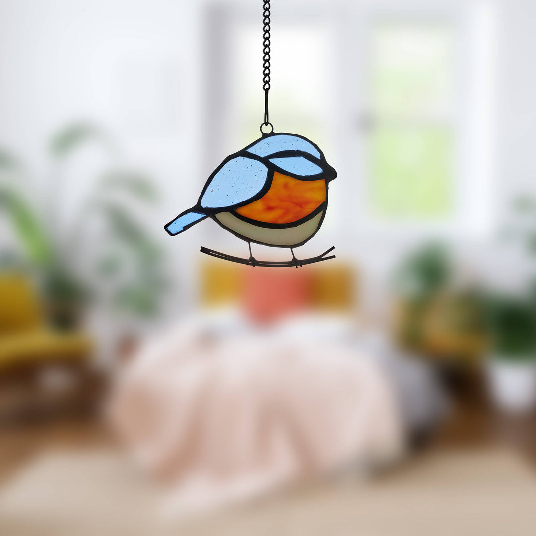 Bird Stained Glass Suncatcher, 4 Colors