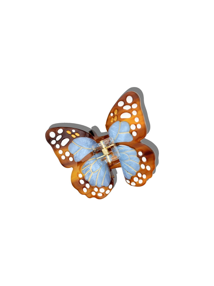 Boho Monarch Claw Clip in Baby Blue