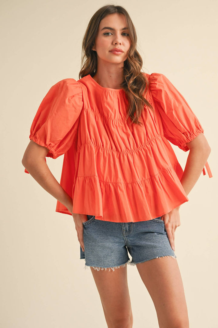 Tiered Puff Sleeve Top