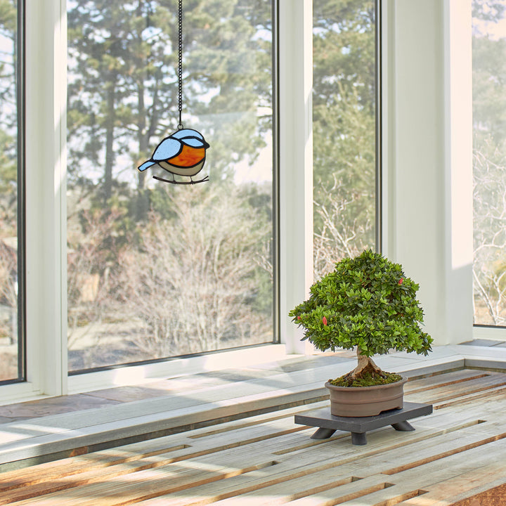 Bird Stained Glass Suncatcher, 4 Colors