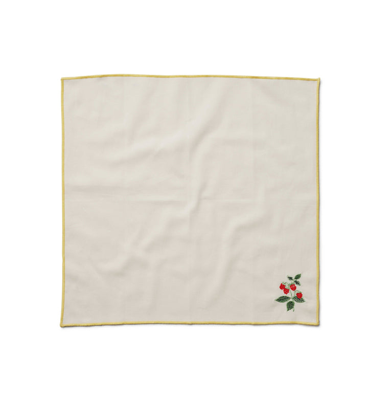 Garden Study Embroidered Cotton Napkins, Assorted Set of 4