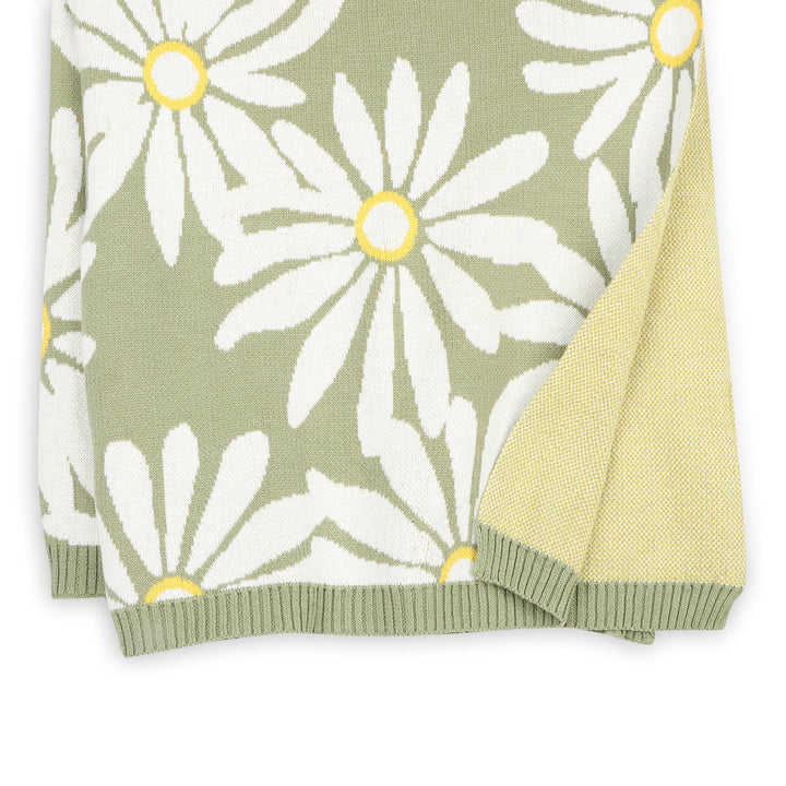 Wildflower Knit Baby Blanket