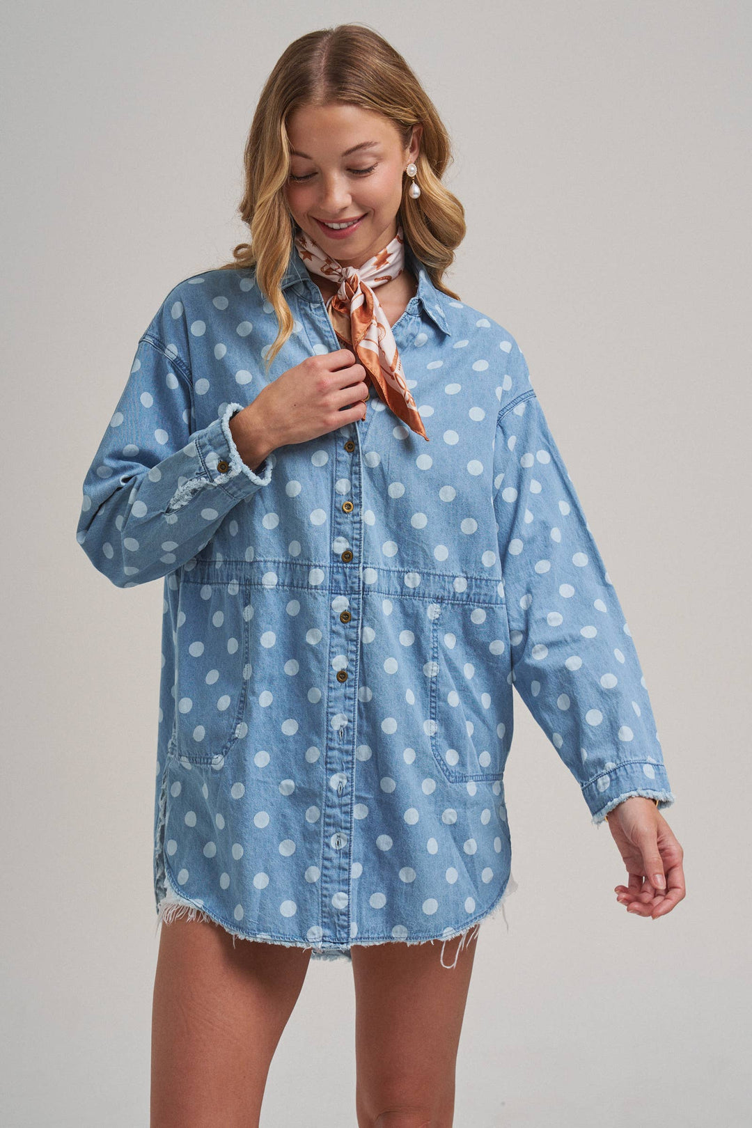 Polka Dot Button Down