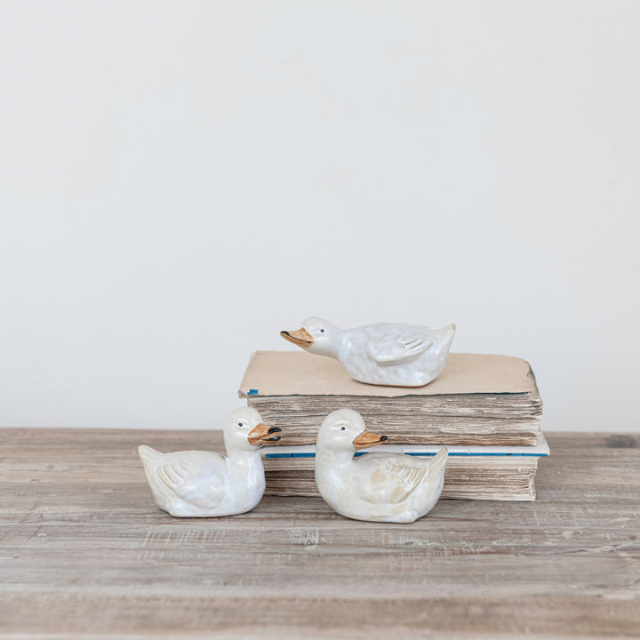 Stoneware Vintage Reproduction Duckling, 3 Styles (Each Will Vary)