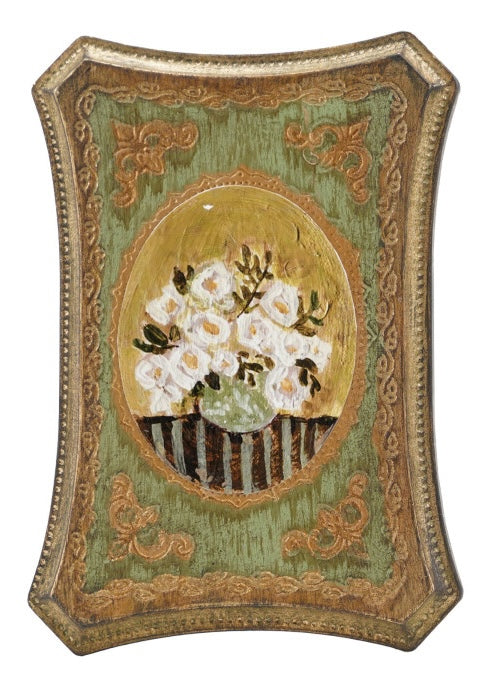 Antique Gold Finish Floral Wall Decor, 2 Styles