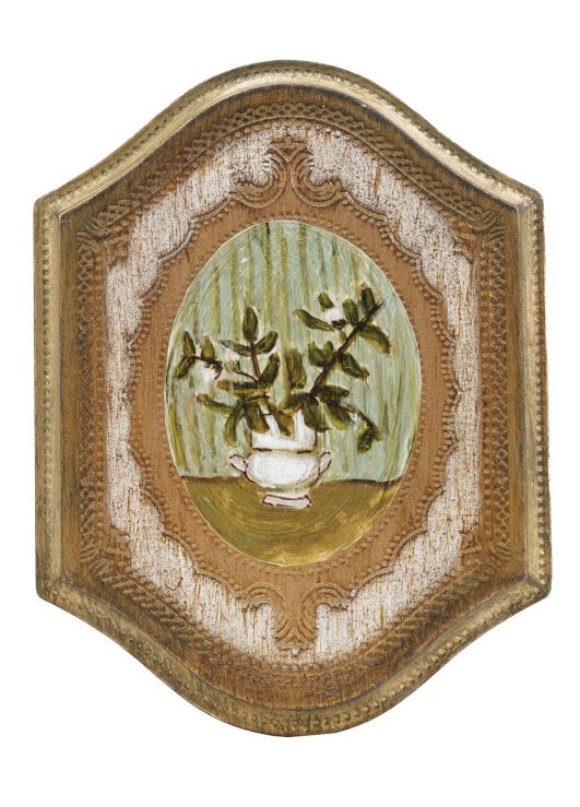 Antique Gold Finish Floral Wall Decor, 2 Styles