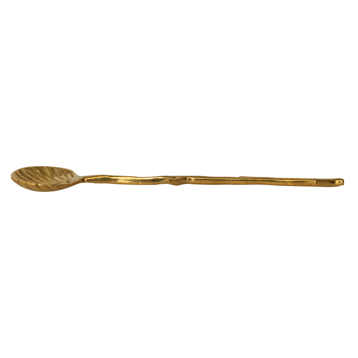 Brass Shell Shaped Spoon with Twig Shaped Handle