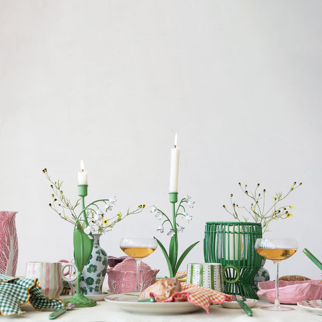 Stoneware Cabbage Shaped Platter, Pink