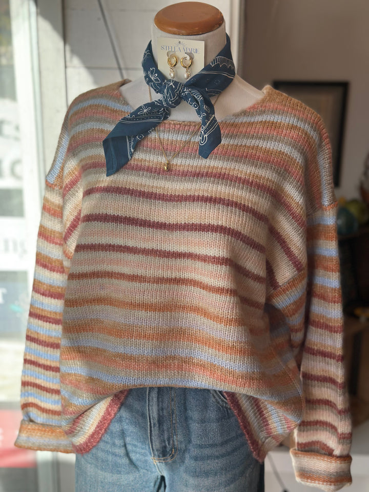 Rainbow Knit Sweater