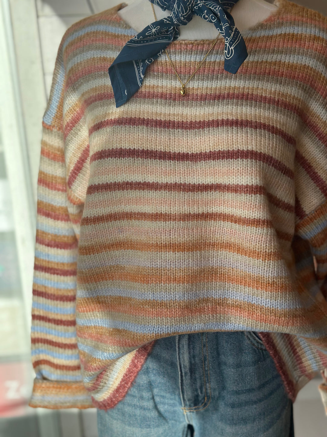 Rainbow Knit Sweater