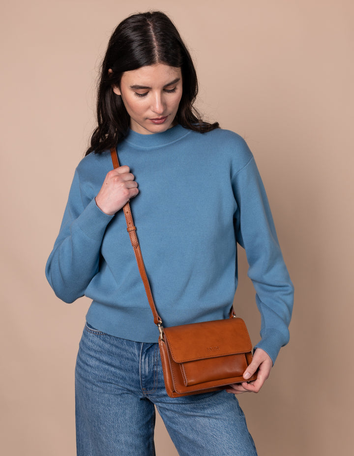 Harper Mini in Classic Leather (Cognac or Black)