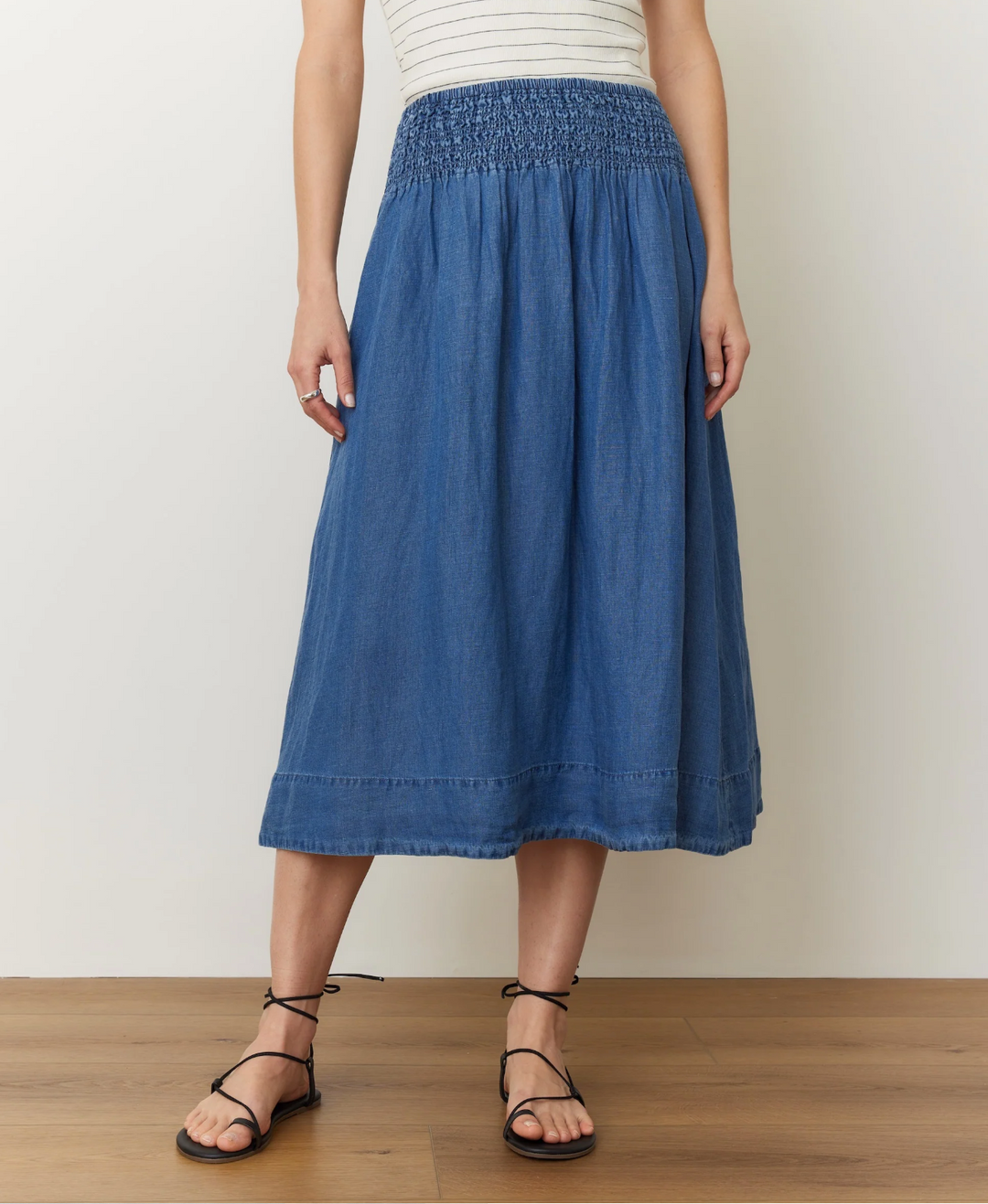 Bea Chambray Midi Skirt