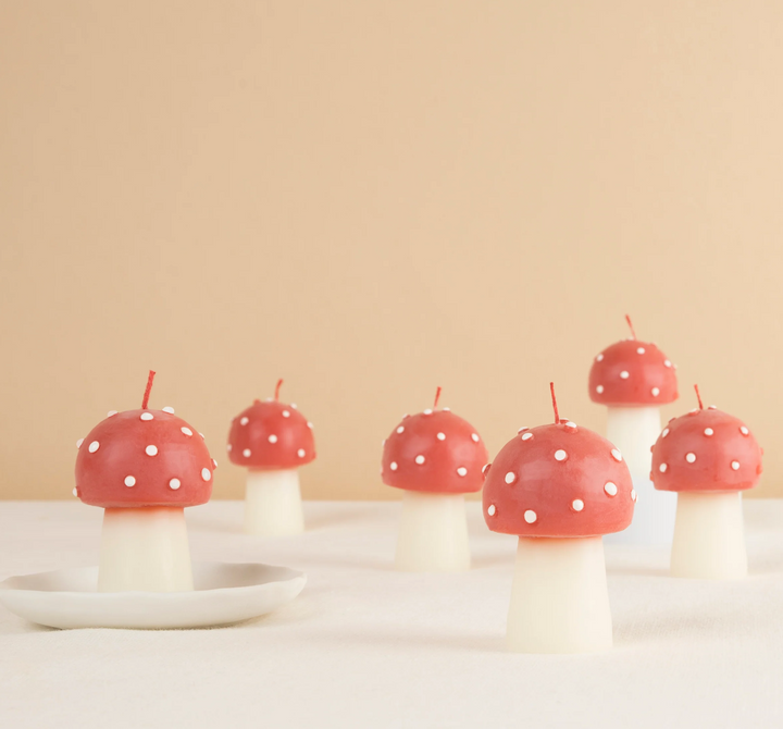 Mini Mushroom Candles, Box of 6