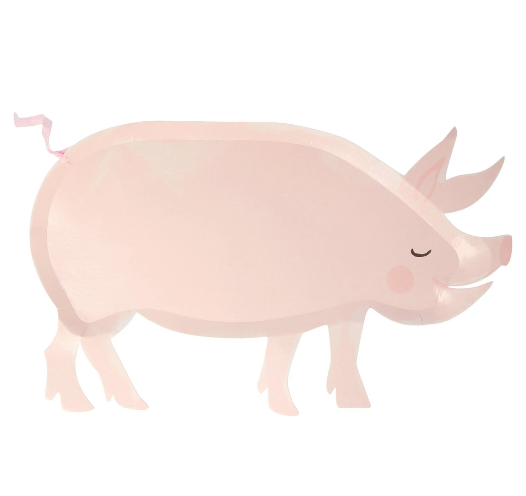 On the Farm Pig Plates