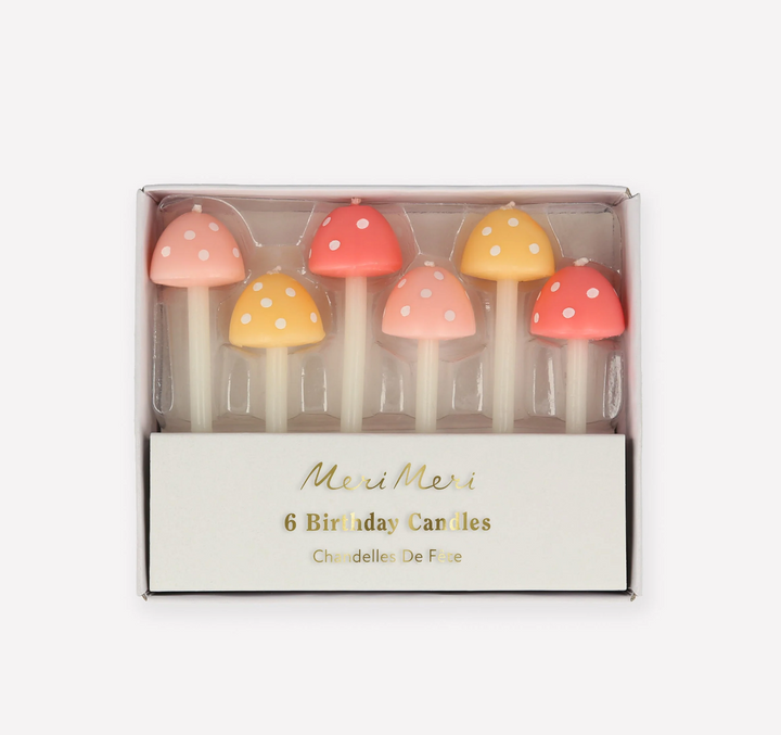 Mushroom Birthday Candles