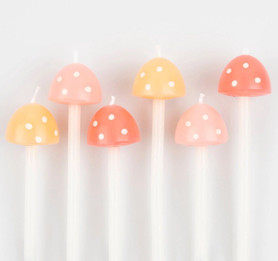 Mushroom Birthday Candles