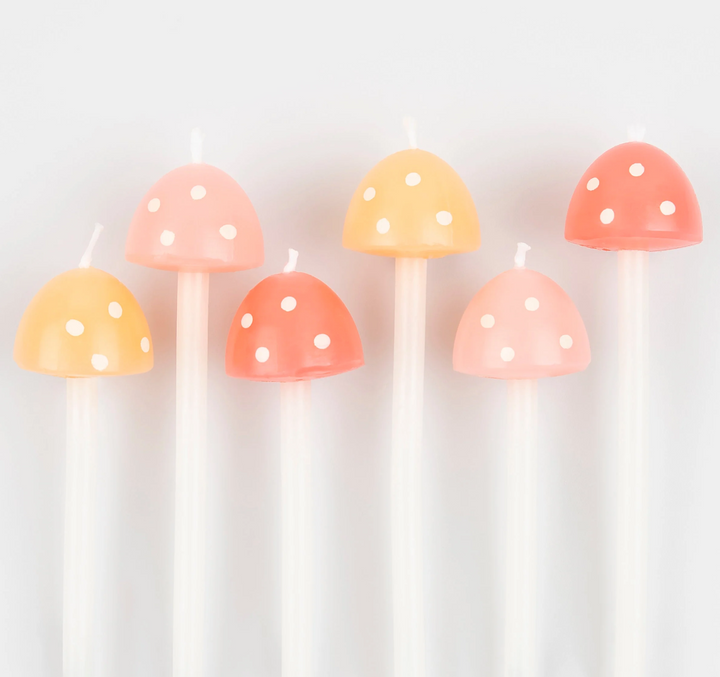 Mushroom Birthday Candles