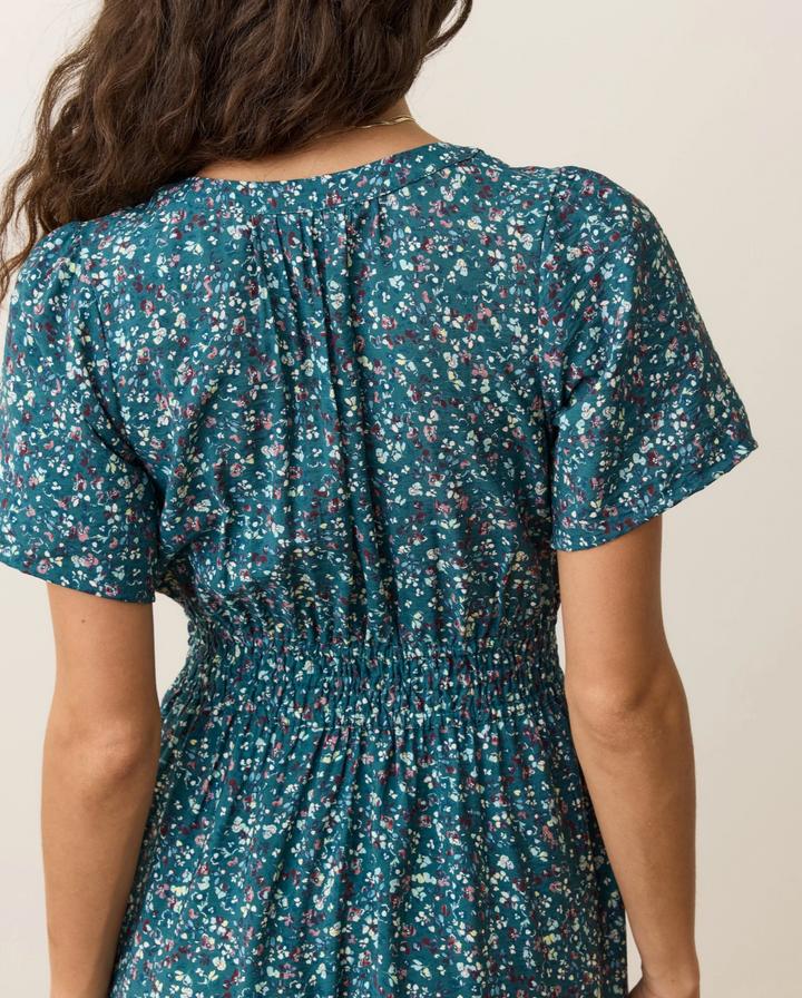 Annika Midi Dress in Deep Aqua
