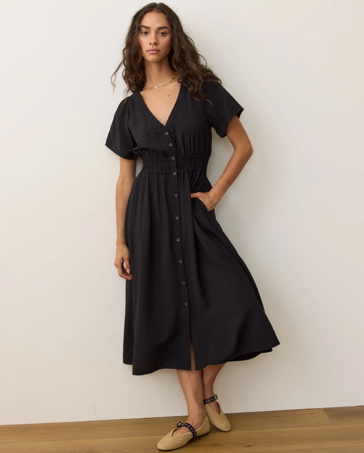 Annika Midi Dress in Black