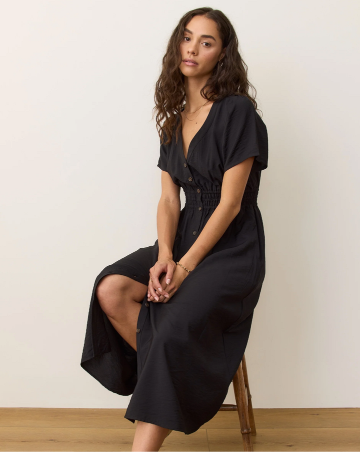 Annika Midi Dress in Black