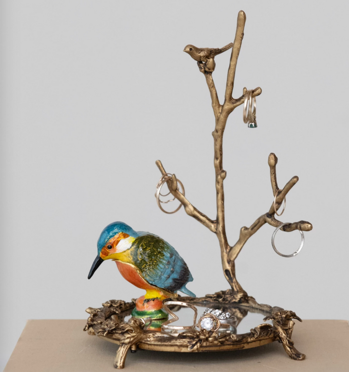 Enamel Kingfisher Trinket Box