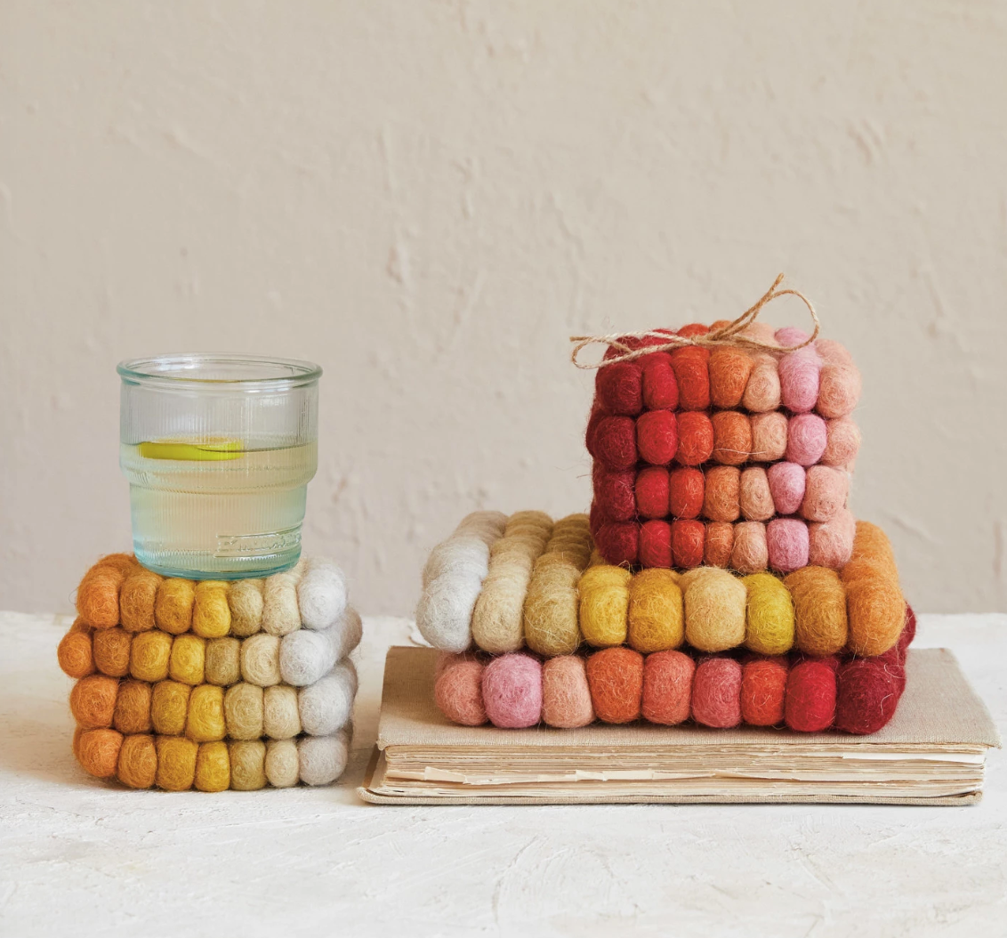 CCOI Wool Felt Ball Trivet - Thumbnail 2
