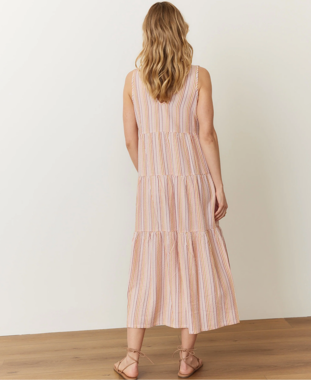 Corinne Maxi Dress in Sunset Stripe