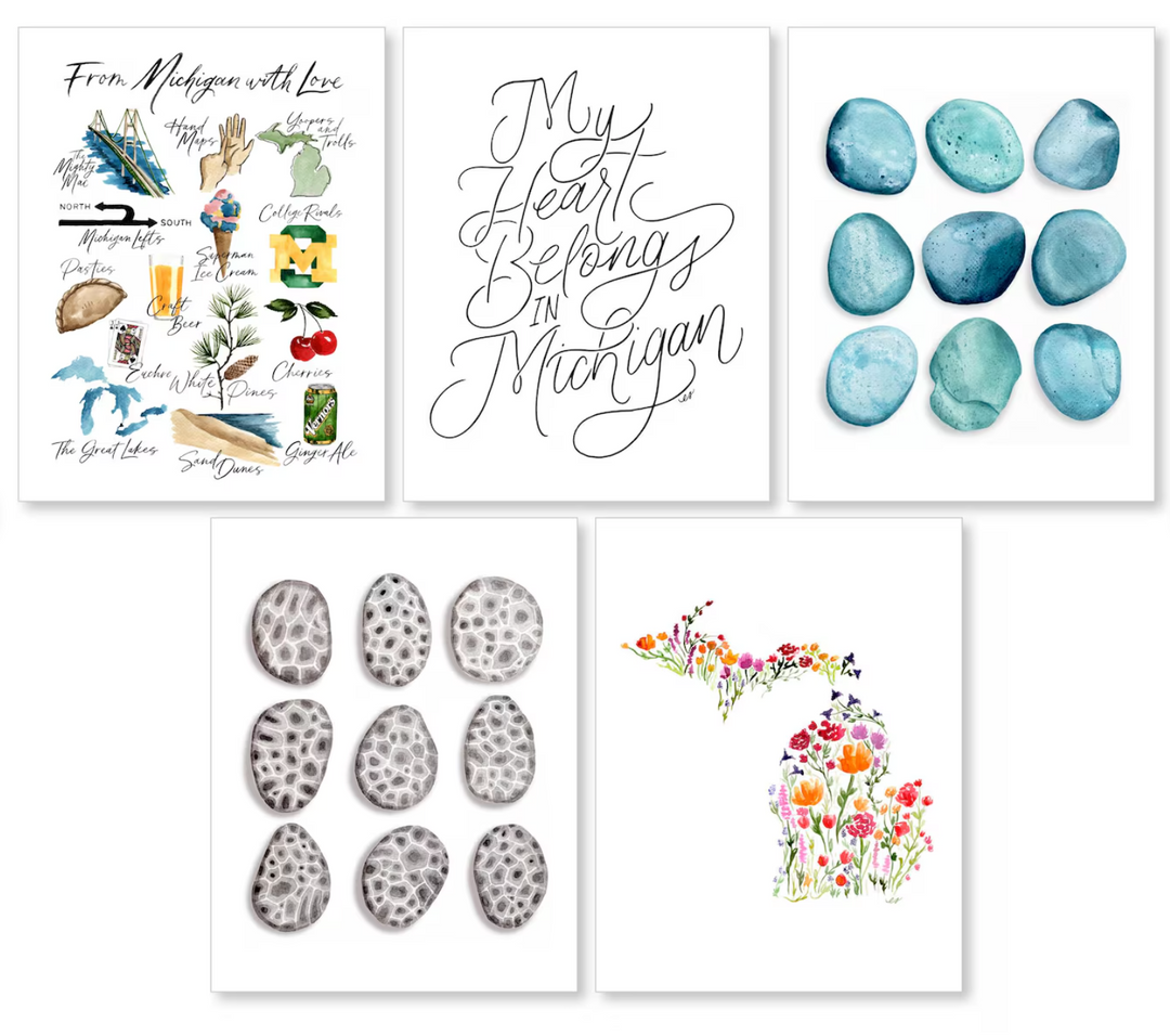Michigan Love Greeting Card Set, local artist