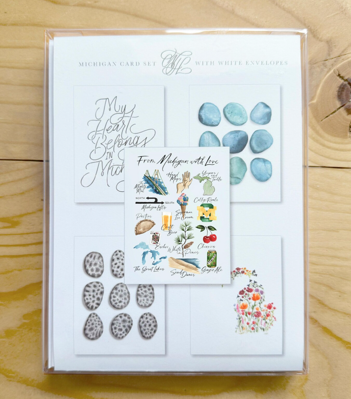 Michigan Love Greeting Card Set, local artist