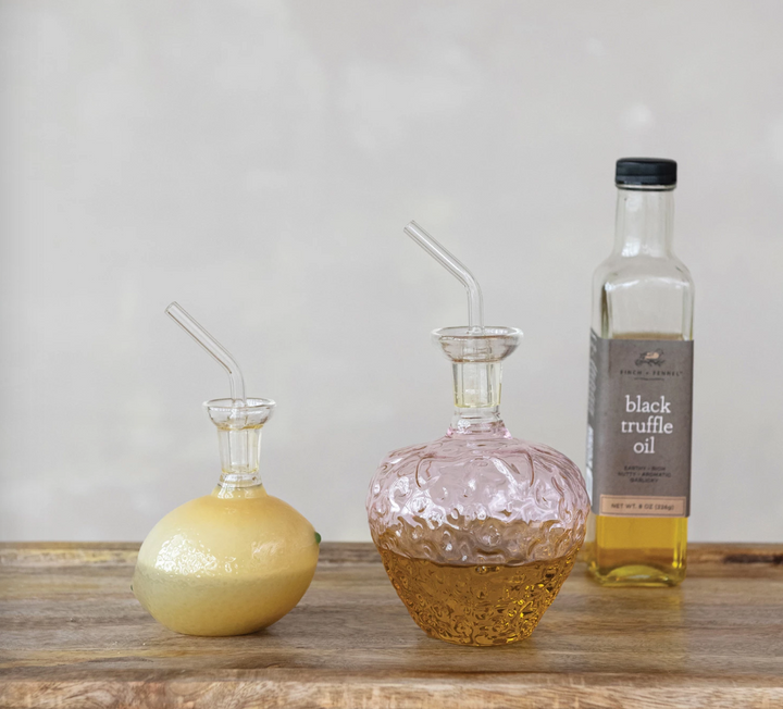 Glass Lemon Shaped Cruet