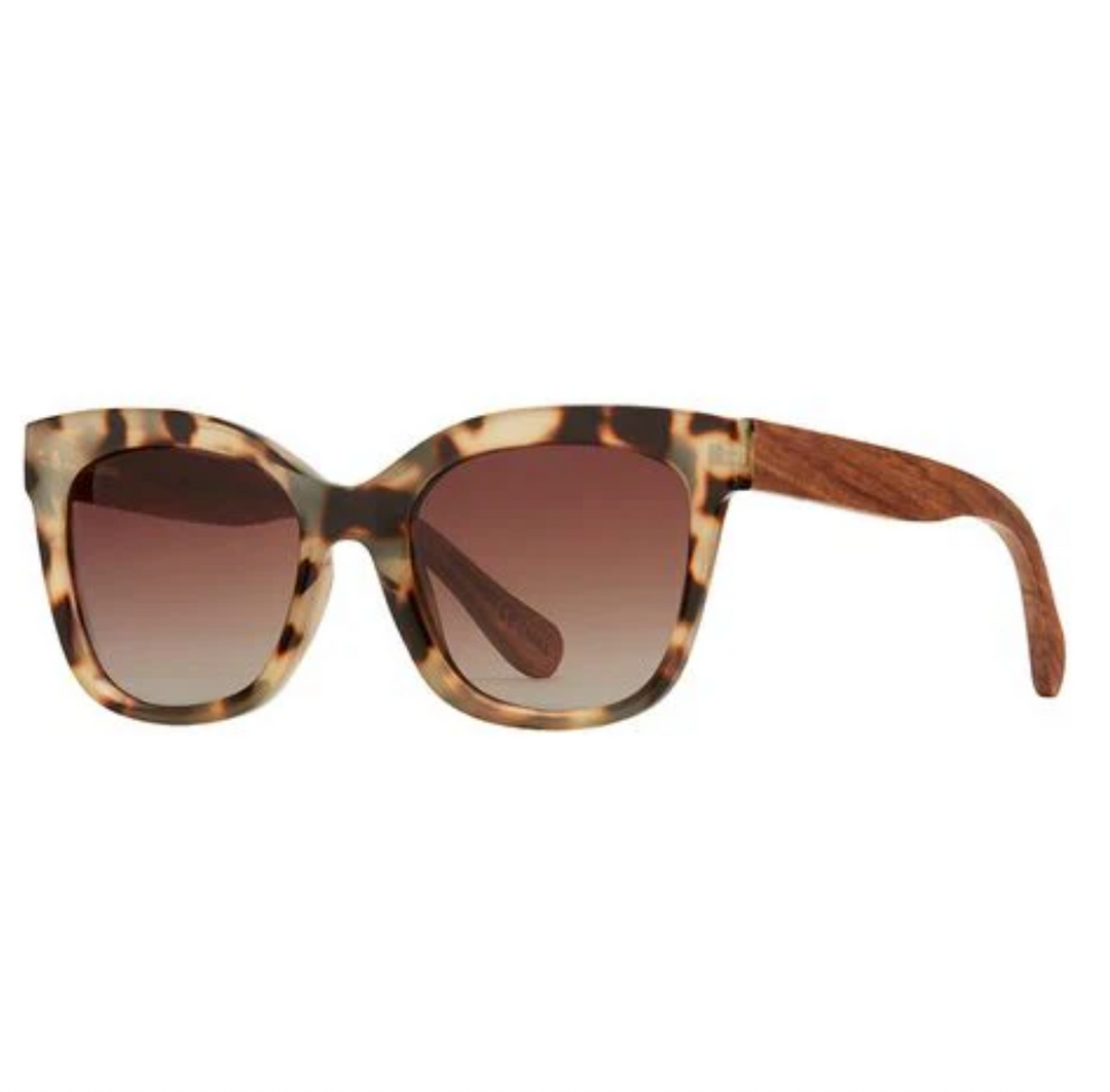Nora Polarized Sunglasses in Ivory Tortoise