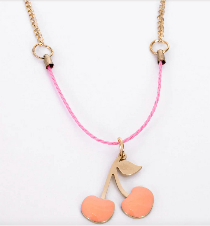 Enamel Cherries Necklace