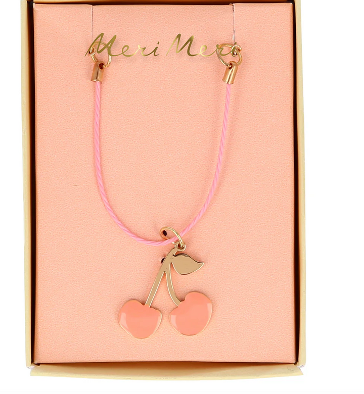 Enamel Cherries Necklace