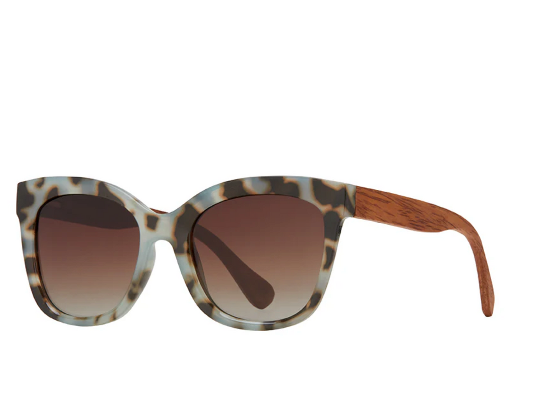 Nora Polarized Sunglasses in Blue Tortoise
